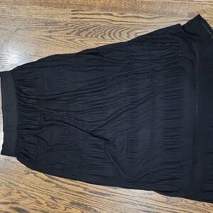 Adiva Womems Size Large Elegant Black Textured MAXI Skirt